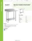 Regency Tables & Sinks 600TB1836G Specsheet