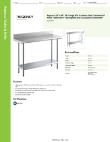 Regency Tables & Sinks 600TB1848G Specsheet