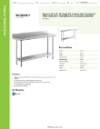 Regency Tables & Sinks 600TB1860G Specsheet