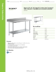 Regency Tables & Sinks 600TB2460G Specsheet
