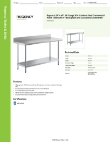 Regency Tables & Sinks 600TB2460G Specsheet