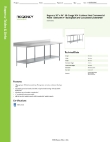 Regency Tables & Sinks 600TB3096G Specsheet