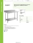 Regency Tables & Sinks 600TSB2448S Specsheet Regency Tables & Sinks 600TSB2448S Specsheet