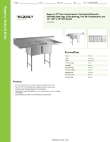 Regency Tables & Sinks 6CS2162018X Specsheet Regency Tables & Sinks 6CS2162018X Specsheet