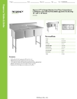 Regency Tables & Sinks 6CS31620X Specsheet Regency Tables & Sinks 6CS31620X Specsheet