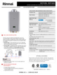 Rinnai REP199i & REP160i Specsheet