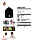RIB KNIT WINTER HAT - SPEC SHEET