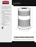 Rubbermaid Classics Spec Sheet