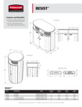 Rubbermaid Resist Spec Sheet