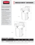 Rubbermaid Wheeled Brute Containers Spec Sheet