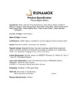 Runamok Floral Maple Bitters Specsheet