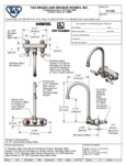 FAUCET WALL MT 4" 6" GOOSENECK S/S LVR 2.2 GPM