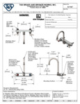 FAUCET WALL MT 8" 6" GOOSENECK S/S LVR 2.2 GPM