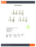 Safco Metal Coat Hooks Specsheet