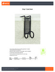 Safco Onyx Coat Hook Specsheet