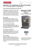 SaniServ 408 Spec Sheet SaniServ 408 Spec Sheet