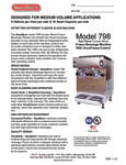SaniServ 798 Spec Sheet