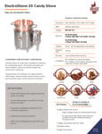 Savage Bros ElectroStove-20 Spec Sheet Savage Bros ElectroStove-20 Spec Sheet