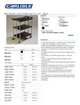 Carlisle 1521 folding cart specsheet
