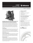 Advance SC3000 spec sheet Advance SC3000 spec sheet