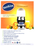Sunkist Equipment Commercial Juicer Spec Sheet Sunkist Equipment Commercial Juicer Spec Sheet