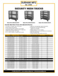 Security Mesh Trucks Adj Shelves Spec Sheet Security Mesh Trucks Adj Shelves Spec Sheet