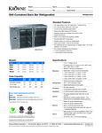 Self-Contained Back Bar Refrigeration Spec Sheet Self-Contained Back Bar Refrigeration Spec Sheet
