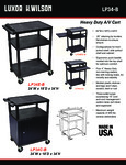 Sell Sheet for Luxor LP34 Heavy-Duty AV Cart