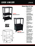 Sell Sheet for Luxor LP54-B Heavy-Duty AV Cart