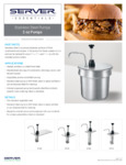 Server Pumps with Lids for Hotel Pans Specsheet Server Pumps with Lids for Hotel Pans Specsheet