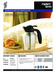 Service Ideas ErgoServ Carafe Specsheet Service Ideas ErgoServ Carafe Specsheet