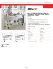 Regency Tables & Sinks 423CFT5KB Specsheet Regency Tables & Sinks 423CFT5KB Specsheet
