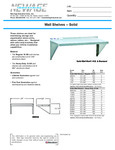 SOLID WALL SHELF spec sheet SOLID WALL SHELF spec sheet