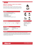 ShopVac 5989505 Spec Sheet ShopVac 5989505 Spec Sheet