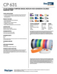 CP 631 General Purpose Grade Colored Masking Tape Technical Data Sheet