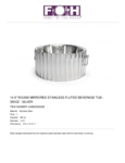 FOH SIB002MSS28 SS Beverage Tub Specsheet