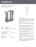 Simplehuman CW2116 Specs
