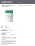 Simplehuman FOAMING HAND SOAP TABLET - OLIVE CLOVER Specs