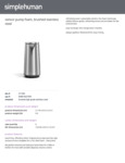 Simplehuman ST1093 Specs