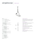 simplehuman White Toilet Brush Specsheet