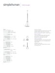 simplehuman White Toilet Plunger Specsheet