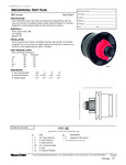 Sioux Chief Mechanical Test Plug Spec Sheet Sioux Chief Mechanical Test Plug Spec Sheet