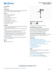 Sloan 3012600 Royal Chrome Flushometer Spec Sheet