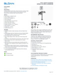 Sloan 3450049 Royal Chrome Flushometer Specsheet Sloan 3450049 Royal Chrome Flushometer Specsheet