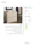 SOHO Lateral File Cabinet Spec Sheet