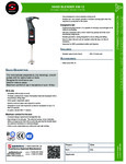 Sammic XM-12 Specsheet