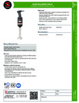 Sammic XM-21 Specsheet Sammic XM-21 Specsheet