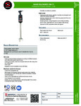 Sammic XM-71 Specsheet Sammic XM-71 Specsheet