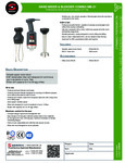 Sammic MB-21 Specsheet Sammic MB-21 Specsheet