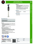 Sammic XM-32 Spec Sheet Sammic XM-32 Spec Sheet